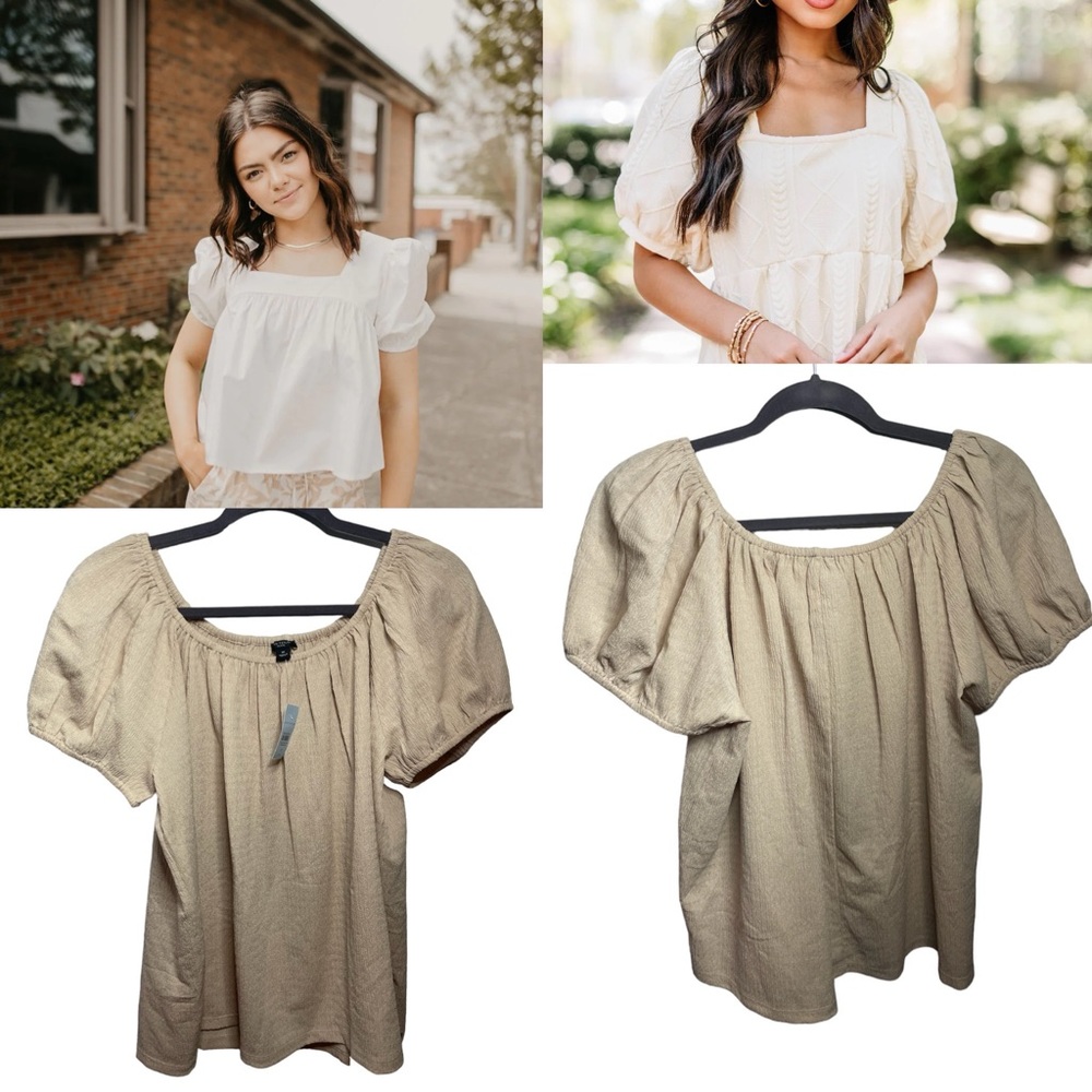 Ann Taylor Off-Shoulder “Baby Doll” Top